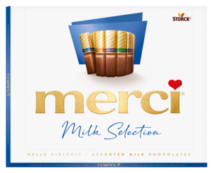 Шоколадови бонбони MERCI Assorted Milk Selection 250 г